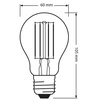 3x LED Lampen E27 A60 CL 7,5W = 75W 1055lm 4000K Neutral 300° Filament OSRAM BASE