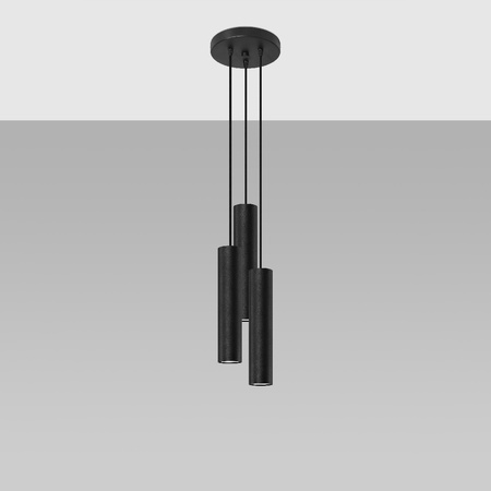 LED-Hänge-Deckenleuchte LAGOS 3P 3xGU10 Schwarz SOLLUX