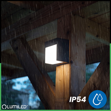 Garten-Wandleuchte LED Außenwandleuchte IP54 12W 3000K RUBUS LUMILED