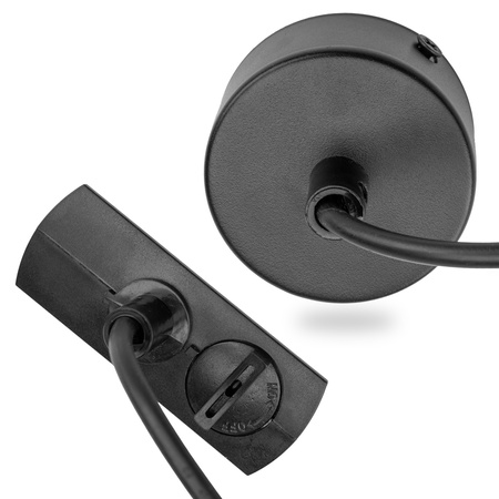 NETZADAPTER FÜR SAMMELSCHIENEN MONTAGESOCKEL 1F SCHWARZ LEUCHTEND