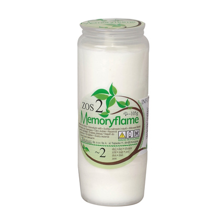 Öl Grabkerze 2 Tage weiß