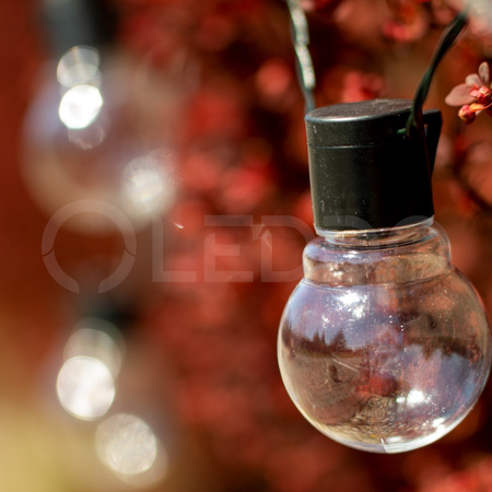 Solar Garland Garden DEKORATIVE Lichterkette 3,35m 10xLED TRANSPARENTE Kugeln 3000K