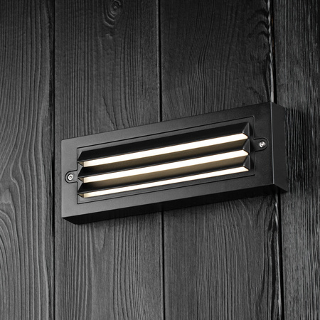 Gartenwandleuchte Elevation LED Wandleuchte 6W SCHWARZ POLA