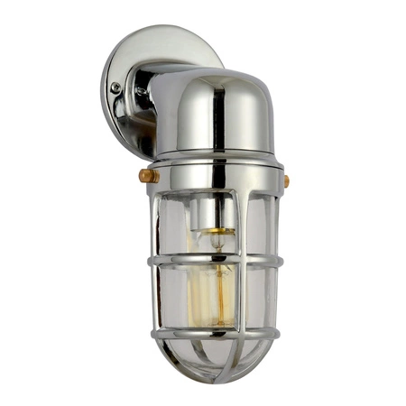 Außenfassade Wandleuchte Industrie E27 Chrom LOFT LUND GOLDLUX (Polux)