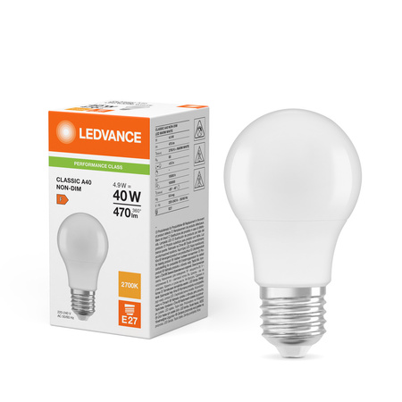 LED Lampen A60 E27 4.9W = 40W 470lm 2700K Warmweiß LEDVANCE