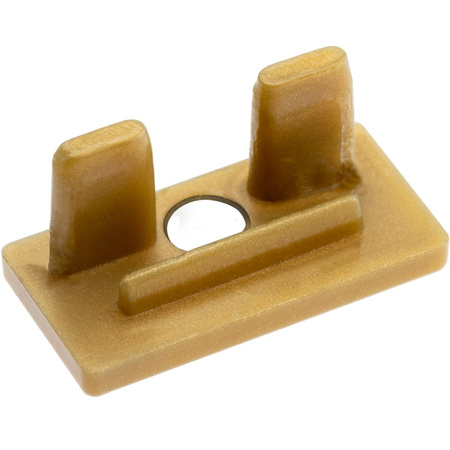 Endkappe für Aufputzprofil MINI Aufputz mit Loch Kunststoff, Gold LUMILED
