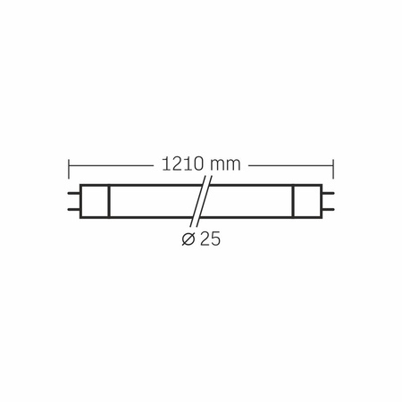 LED-Leuchtstoffröhre G13 T8 18W 2000lm 6000K Kalt 330° 120cm Videx