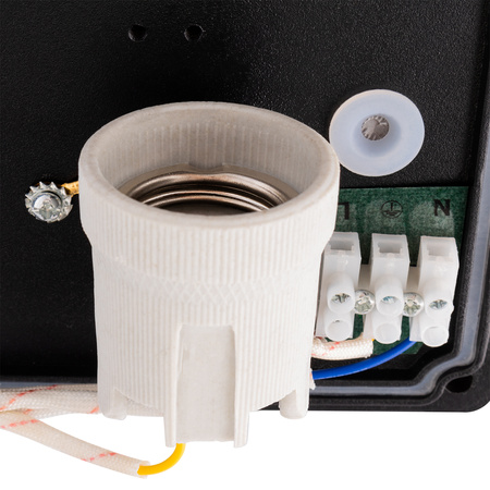 Wandleuchte Außen E27, Garten-Wandleuchte mit Bewegungsmelder rechteckig DOMLO LUMILED