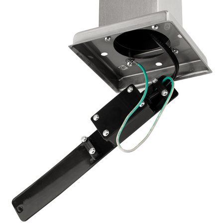 Gartenleuchte quadratische Säule 1x E27 45cm silber IP44