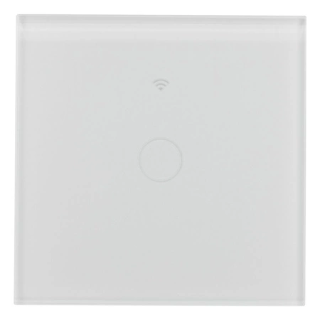 Einzelner weißer WLAN-LED-TOUCH-Glasschalter