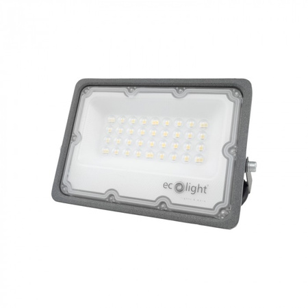 LED-Flutlicht Reflektor 30W 3000lm 6500K Kalt IP65 Premium Line Ecolight