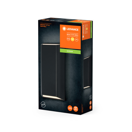 Außengartenlampe LED-Fassadenwandlampe 7.5W 340lm 3000K IP65 Endura Ledvance grau