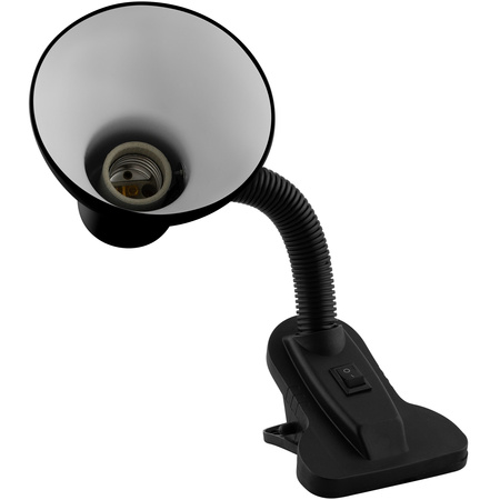 Verstellbare Tischleuchte LIRIA School Night Light E27 Clip Schwarz LUMILED
