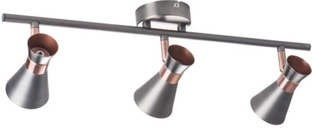 MILENO Deckenleuchte Leuchte 3xGU10 Silber Kupfer 53cm Kanlux