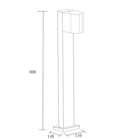 Garten Standing Pole Lampe GU10 Schwarz IP54 Boston Sanico Goldlux