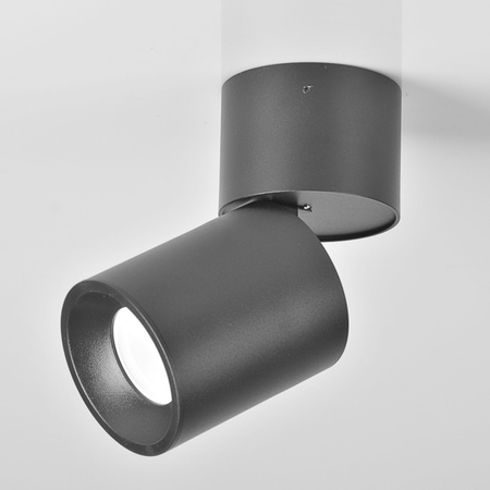 Anbauleuchte ASTRA GU10 Tuba Gelenkig 360° Beweglich Rund Schwarz GOLDLUX