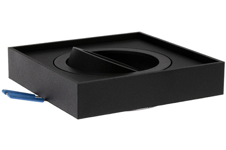 HALOGEN Einbaustrahler Tuba Spot, beweglich GU10 Quadrat Schwarz 20mm MIDI + LED GU10 6W 4000K LUMILED