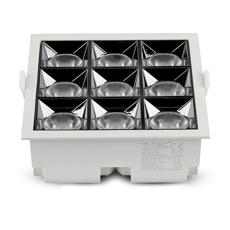 LED Flush Spot 36W 4000K Fixed SMD SAMSUNG CHIP Square VT-2-36 V-TAC