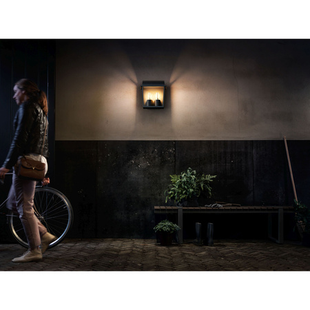 Gartenleuchte LED Wandleuchte HARVEST myGarden 2xE27 IP44 Laterne Schwarz PHILIPS