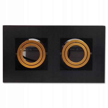 Anbauleuchte HALOGEN Beweglich 2x GU10 Rechteckig Schwarz 85mm NEMO