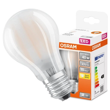 LED Leuchtmittel E27 A60 4W = 40W 470lm 2700K Wärme 320° OSRAM STAR Filament
