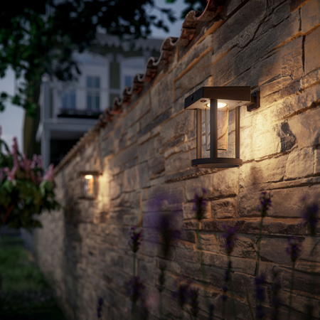 LED Solar Wandleuchte CAMILL 1.4W 3000K IP44 Dämmerungssensor PHILIPS