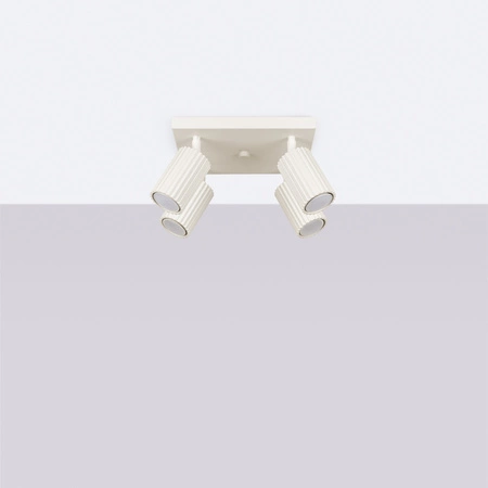 Tuba Spot Reflektor Deckenleuchte 4x GU10 Beige Carbon Deep Space SL.1602 Sollux