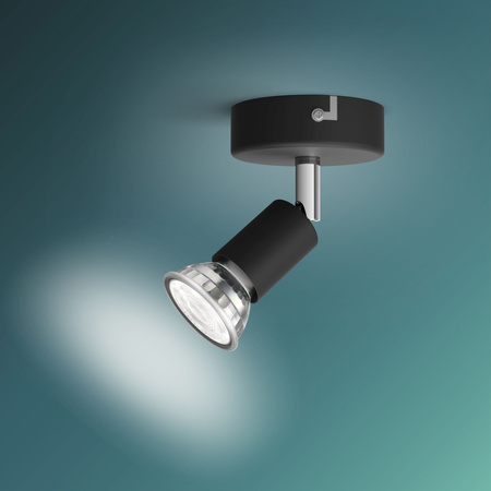 Deckenleuchte LIMBALI GU10 Wandleuchte Reflektor beweglich Schwarz PHILIPS
