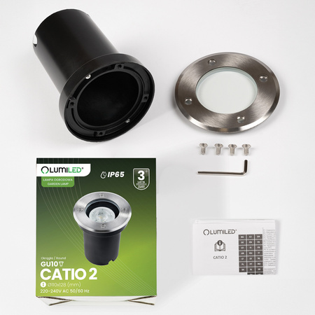 Boden-Einbauleuchte GU10, Bodenstrahler IP65 IK09 Rund CATIO 2 LUMILED