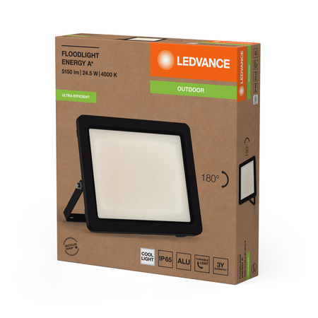 LED-Flutlicht Außenflutlicht 24.5W 4600lm 4000K IP65 Schwarzes Flutlicht Ledvance