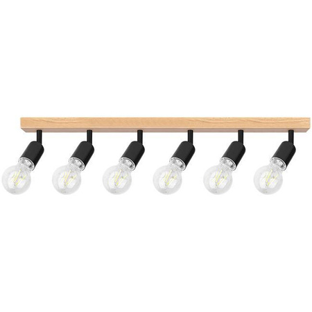 Spot Tuba Deckenleuchte Reflektor Halogen Leuchte 6x E27 Moving Black Brown Eos Masterled