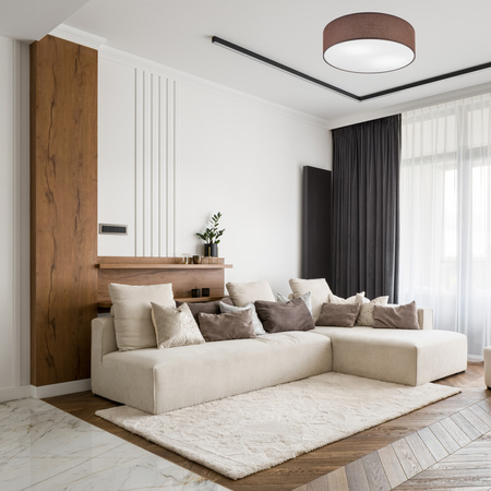 LED Plafond Deckenleuchte VIVIAN 2xE27 Braun LM-2.207 Lamkur