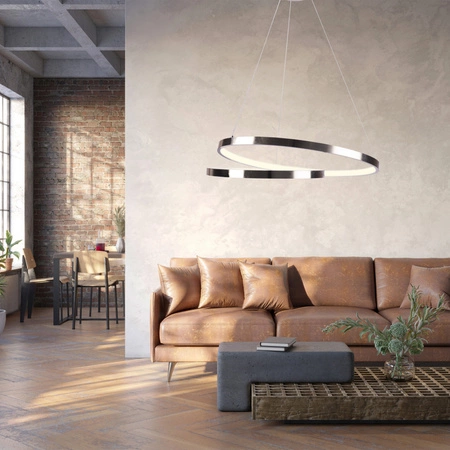 LED Decke Hängelampe 40W 3700lm 4000K Neutral Silber ZEFIRA Sanico Goldlux