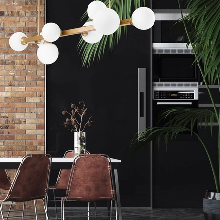 ASTRO Deckenleuchte 8xG9 Glasschirme Kugeln Gold LM-8.161 Lamkur