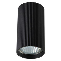 Aufputz Halogen Tuba Reflektor Spot GU10 Rund Schwarz Lucerno Masterled