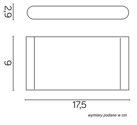 Außengarten-Fassadenlampe LED Slim M1016 BL 11W 1250lm 3000K Warm Su-Ma