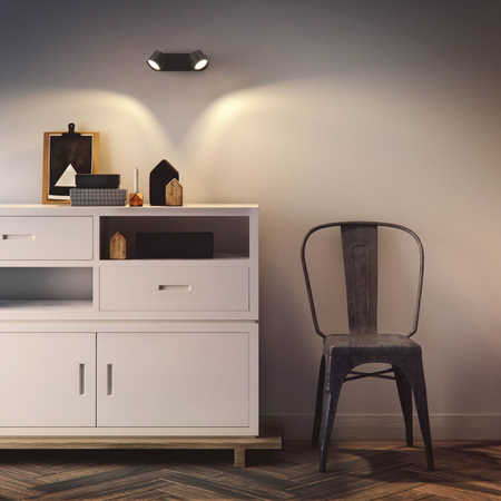 LED STAR Deckenleuchte 2x 4.5W 2700K Dimmbarer Reflektor Leuchte Beweglich Schwarz PHILIPS