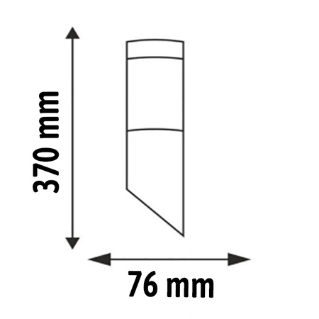 E27 Elevation Garden Wandleuchte abgewinkelter Pfosten schwarze Röhre