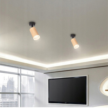 Wandlampe Spotlight Wandlampe GU10 Moving Black Brown Woody Masterled