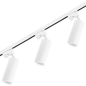 1.5m Stromschiene + 3x Schieneinstrahler GU10 Weiß RITI LUMILED