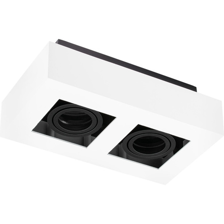 Anbauleuchte HALOGEN Beweglich 2x GU10 Rechteckig Weiß 85mm NEMO