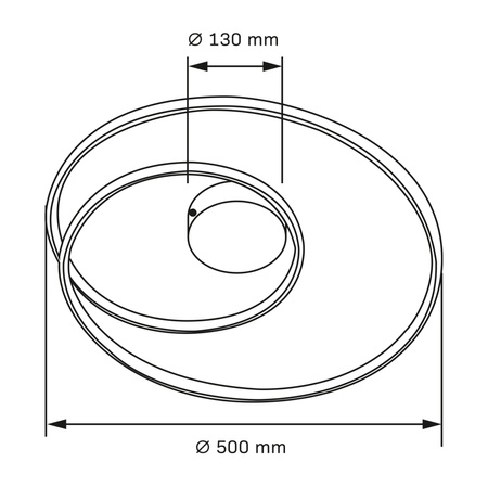 Dekorative LED-Deckenleuchte 40W 3700lm 4000K Neutral Schwarz ZEFIRA Sanico Goldlux