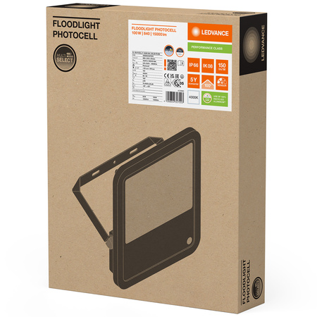 LED-Flutlicht 100W 15000lm 4000K IP66 Schwarz Mit Dämmerungssensor LEDVANCE Flutlicht