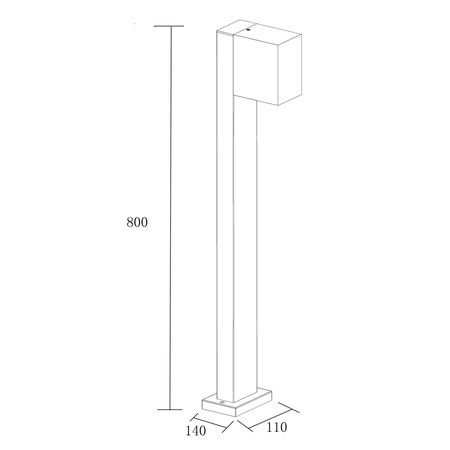 Garten Standing Pole Lampe GU10 Schwarz IP54 Boston Sanico Goldlux
