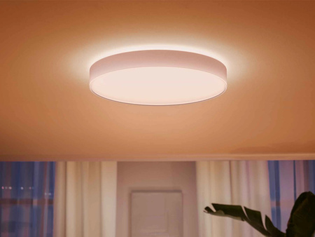 LED Plafond Enrave Weiß 48W 55cm CCT PHILIPS HUE Bluetooth Deckenleuchte + Dimmschalter