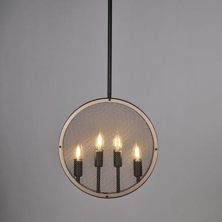 Retro Vintage Deckenpendellampe 4xE14 schwarz + gold ARETE IL MIO GOLDLUX (Polux)