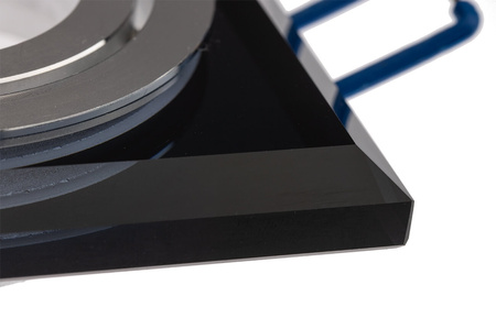 Glas-Einbaustrahler GU10, MR16 Einbauspot HALOGEN Quadrat beweglich Schwarz ARIAN LUMILED