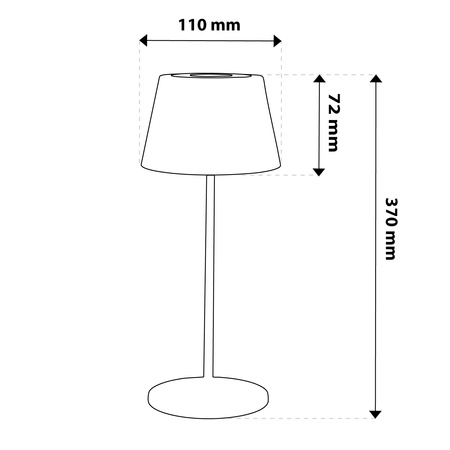 LED Gartenlampe Stehend Dekorativ Nachttisch USB Dimmbar Touch Schwarz FIORA LUMILED