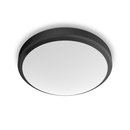 Plafond LED-Anbauleuchte DORIS 6W 2700K IP44 22cm Schwarz PHILIPS