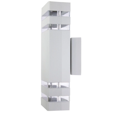 Fassade Wandleuchte doppelt oben unten INEZ DUO LED 2x GU10 ALUMINIUM silber IP54